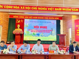 PHƯỜNG PHÚ THƯỢNG TỔ CHỨC HỘI NGHỊ ĐỐI THOẠI VỀ CÔNG TÁC VỆ SINH MÔI TRƯỜNG