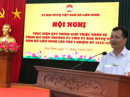 Hiệp thương Ủy viên UBMTTQ Việt Nam xã Liên Minh lần thứ I, nhiệm kỳ 2025-2030