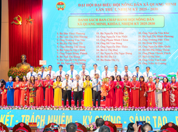 Đại hội đại biểu Hội Nông dân xã Quang Minh nhiệm kỳ 2025-2030: Phát huy vai trò chủ thể của nông dân trong xây dựng nông nghiệp sinh thái, nông thôn hiện đại, nông dân văn minh
