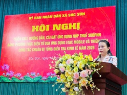 XÃ SÓC SƠN TỔ CHỨC HỘI NGHỊ TRIỂN KHAI ỨNG DỤNG NỘP THUẾ ĐIỆN TỬ ETAX MOBILE VÀ TỔNG ĐIỀU TRA KINH TẾ NĂM 2025 