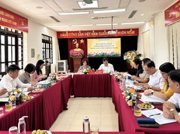 TỔ CÔNG TÁC CHỈ ĐẠO ĐẠI HỘI SỐ 1 CỦA ỦY BAN MTTQ VIỆT NAM THÀNH PHỐ HÀ NỘI LÀM VIỆC VỚI ĐẢNG ỦY PHƯỜNG LÁNG VỀ CÔNG TÁC CHUẨN BỊ ĐẠI HỘI