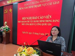 Phường Nghĩa Đô tổ chức hội nghị “Triển khai 04 thủ tục hành chính trong Đảng trên Cổng Dịch vụ công Quốc gia”