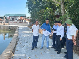 Lãnh đạo xã Thuận An kiểm tra tiến độ dự án trên địa bàn xã