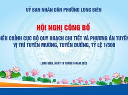 Hội nghị công bố điều chỉnh cục bộ quy hoạch chi tiết và phương án tuyến, vị trí tuyến kênh xả, tuyến đường, tỷ lệ 1/500 trên địa bàn phường Long Biên