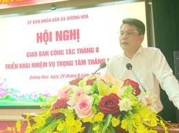 UBND xã giao ban công tác tháng 8; triển khai nhiệm vụ trọng tâm tháng 9/2025