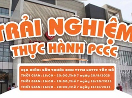 Phường Tây Hồ: Trang bị kỹ năng thoát nạn, thực hành sử dụng phương tiện, thiết bị chữa cháy cho trẻ em và hộ gia đình