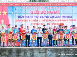 Xã Yên Bài khai mạc giải bóng đá nam thanh niên xã Yên Bài lần thứ nhất, năm 2025