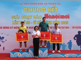 Tưng bừng chung kết giải chạy Báo Hà Nội Mới lần thứ 50 -Vì Hòa bình xã Thuận An