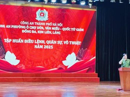 CÔNG AN 5 PHƯỜNG: Ô CHỢ DỪA, VĂN MIẾU QUỐC TỬ GIÁM, ĐỐNG ĐA, KIM LIÊN, LÁNG
KHAI MẠC LỚP TẬP HUẤN ĐIỀU LỆNH, QUÂN SỰ, VÕ THUẬT CAND NĂM 2025