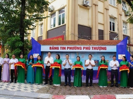 Đoàn thanh niên phường Phú Thượng đã tổ chức khánh thành công trình “Bảng tin thanh niên”
