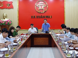 Xuân Mai tổ chức hội nghị thống nhất các phương án ứng phó với cơn bão số 9