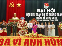 ĐOÀN CƠ SỞ TRUNG ĐOÀN 141 TỔ CHỨC THÀNH CÔNG ĐẠI HỘI ĐẠI BIỂU, NHIỆM KỲ 2025-20230