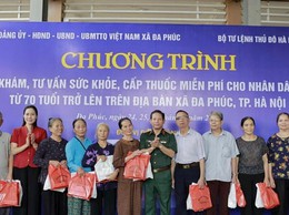 Đa Phúc khám, cấp thuốc miễn phí cho người dân từ 70 tuổi trở lên