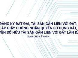 Hộ gia đình, cá nhân, cộng đồng dân cư, người gốc Việt Nam định cư ở nước ngoài có thể Đăng ký đất đai, tài sản gắn liền với đất trực tuyến trên Cổng Dịch vụ công Quốc gia
