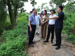 Sở nông nghiệp và Môi trường Hà Nội kiểm tra công tác chuẩn bị ứng phó trước bão số 9 trên địa bàn xã Xuân Mai