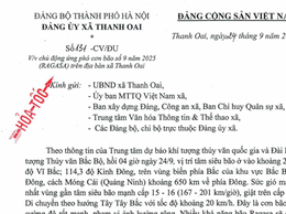 HOẢ TỐC chủ động ứng phó cơn Bão số 9 năm 2025 trên địa bàn xã Thanh Oai