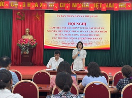 UBND xã Thuận An chú trọng công tác đảm bảo an toàn thực phẩm trường học