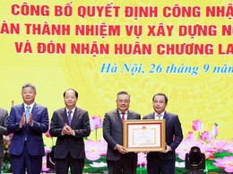 Hà Nội công bố hoàn thành nhiệm vụ xây dựng nông thôn mới và đón nhận Huân chương Lao động hạng Nhất