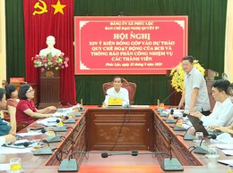 Hội nghị xin ý kiến đóng góp vào dự thảo Quy chế hoạt động của Ban Chỉ đạo thực hiện Nghị quyết 57 và thông báo phân công nhiệm vụ các thành viên
