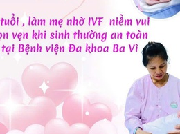 47 tuổi, làm mẹ nhờ IVF – Niềm vui trọn vẹn khi sinh thường an toàn tại Bệnh viện Đa khoa Ba Vì