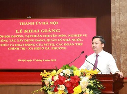 Xã Thanh Trì: Dự trực tuyến tập huấn chuyên môn, nghiệp vụ công tác xây dựng Đảng, quản lý nhà nước, MTTQ và các đoàn thể cho 373 lãnh đạo xã, phường