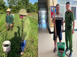 Công an phường Chương Mỹ xử lý nghiêm hành vi sử dụng công cụ kích điện khai thác thủy sản