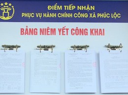 Bảng niêm yết công khai thủ tục Hành chính công 