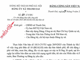 Thanh Oai chủ động theo dõi, ứng phó bão số 10 trên địa bàn xã
