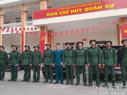 Phường Kiến Hưng triển khai kế hoạch công tác tuyển chọn, gọi công dân nhập ngũ và thực hiện nghĩa vụ tham gia Công an nhân dân năm 2026