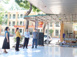 Lãnh đạo xã Quảng Bị kiểm tra công tác chuẩn bị tổ chức Lễ khai giảng năm học 2025-2026 tại một số trường học trên địa bàn