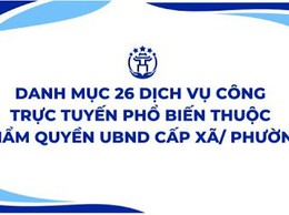 Danh sách phát tổng hợp các video giới thiệu, hướng dẫn và cập nhật về 26 dịch vụ công trực tuyến phổ biến thuộc thẩm quyền giải quyết của UBND xã, phường.