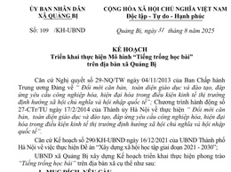 Quảng Bị: Triển khai thực hiện phong trào “Tiếng trống học bài” trên địa bàn xã