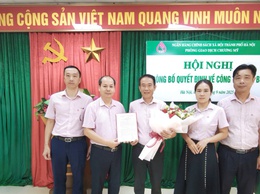 Công bố Quyết định bổ nhiệm Giám đốc Phòng giao dịch Ngân hàng Chính sách xã hội Chương Mỹ.