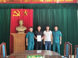 Em Đỗ Khắc Thịnh, SN 2004 Thôn Yên Lạc xã Hòa Phú viết đơn tình nguyện nhập ngũ năm 2026