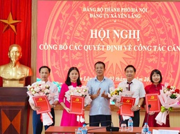 Hội nghị công bố Quyết định về công tác cán bộ tại xã Yên Lãng.