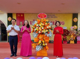 Trường Tiểu học Tân Hội A tưng bừng khai giảng năm học mới 2025- 2026