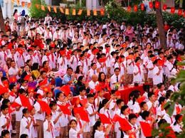 Cán bộ, giáo viên, học sinh các trường học trên địa bàn phường Tây Tựu náo nức, phấn khởi chào đón năm học mới