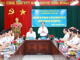 Sở Giáo dục và Đào tạo Hà Nội làm việc với xã đảo Minh Châu: Chung tay tháo gỡ khó khăn, nâng cao chất lượng giáo dục