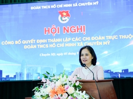 Đoàn xã Chuyên Mỹ công bố Quyết định thành lập chi đoàn trực thuộc; triển khai kế hoạch tổ chức Đại hội Đoàn xã lần thứ I