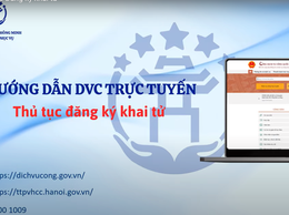 Thủ tục đăng ký khai tử trên Dịch vụ công trực tuyến