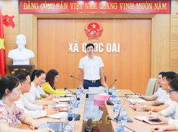 UBND xã Quốc Oai rà soát, đánh giá công tác cải cách hành chính, chuyển đổi số tháng 9/2025