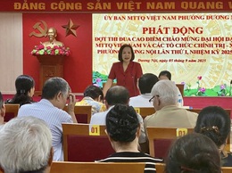 Phát động đợt thi đua cao điểm chào mừng Đại hội MTTQ Việt Nam và các tổ chức chính trị - xã hội phường Dương Nội lần thứ I, nhiệm kỳ 2025 - 2030