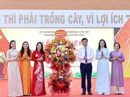 Học sinh phường Yên Sở háo hức đón lễ khai giảng đặc biệt