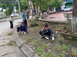 Đảng uỷ xã Phúc Thọ tăng cường lãnh đạo công tác vệ sinh môi trường và trật tự đô thị