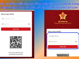 Hướng dẫn đăng nhập tài khoản VNeID trên cổng dịch vụ công.