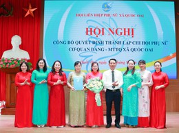 Quốc Oai: Tổ chức Hội nghị công bố các quyết định thành lập và triển khai hoạt động Chi hội Phụ nữ trong cơ quan, đơn vị, trường học