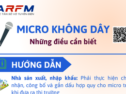 “Không sản xuất, nhập khẩu, kinh doanh, sử dụng micro không dây có tần số hoạt động không đúng quy định”.