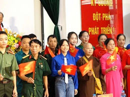 Chào mừng Đại hội Mặt trận Tổ quốc và các tổ chức chính trị - xã hội xã Tam Hưng, thành phố Hà Nội