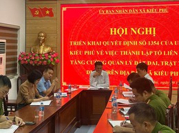 UBND xã Kiều Phú tổ chức hội nghị thống nhất phương án thực hiện thi hành cưỡng chế đối với một số hộ vi phạm đất đai, trật tự xây dựng trên địa bàn