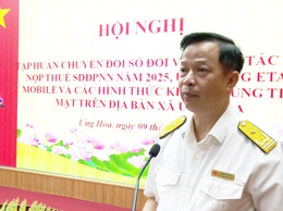 Ứng Hòa tập huấn công tác thu nộp thuế sử dụng đất phi nông nghiệp năm 2025 qua ứng dụng eTax Mobile